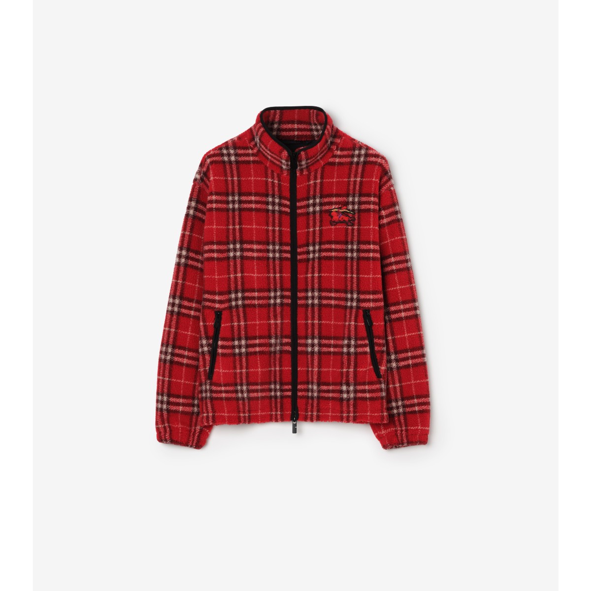  Check Wool Cashmere Blend Fleece