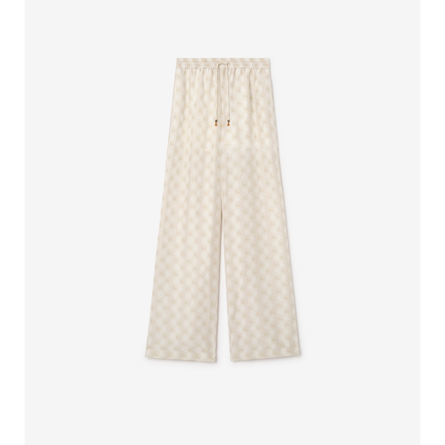 Knight Checkerboard Silk Pyjama Trousers