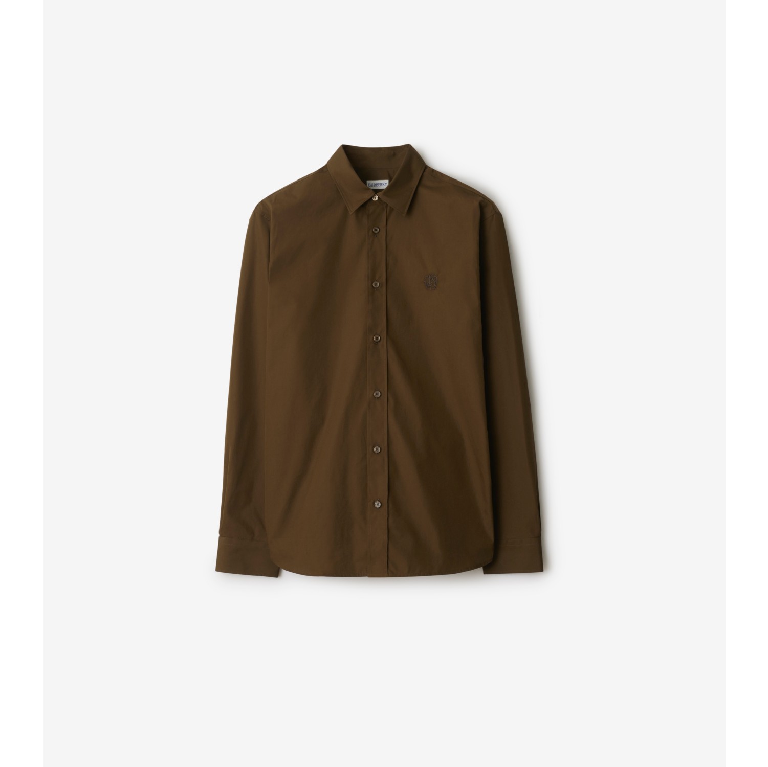 Cotton Shirt in Bramble Men Burberry Official