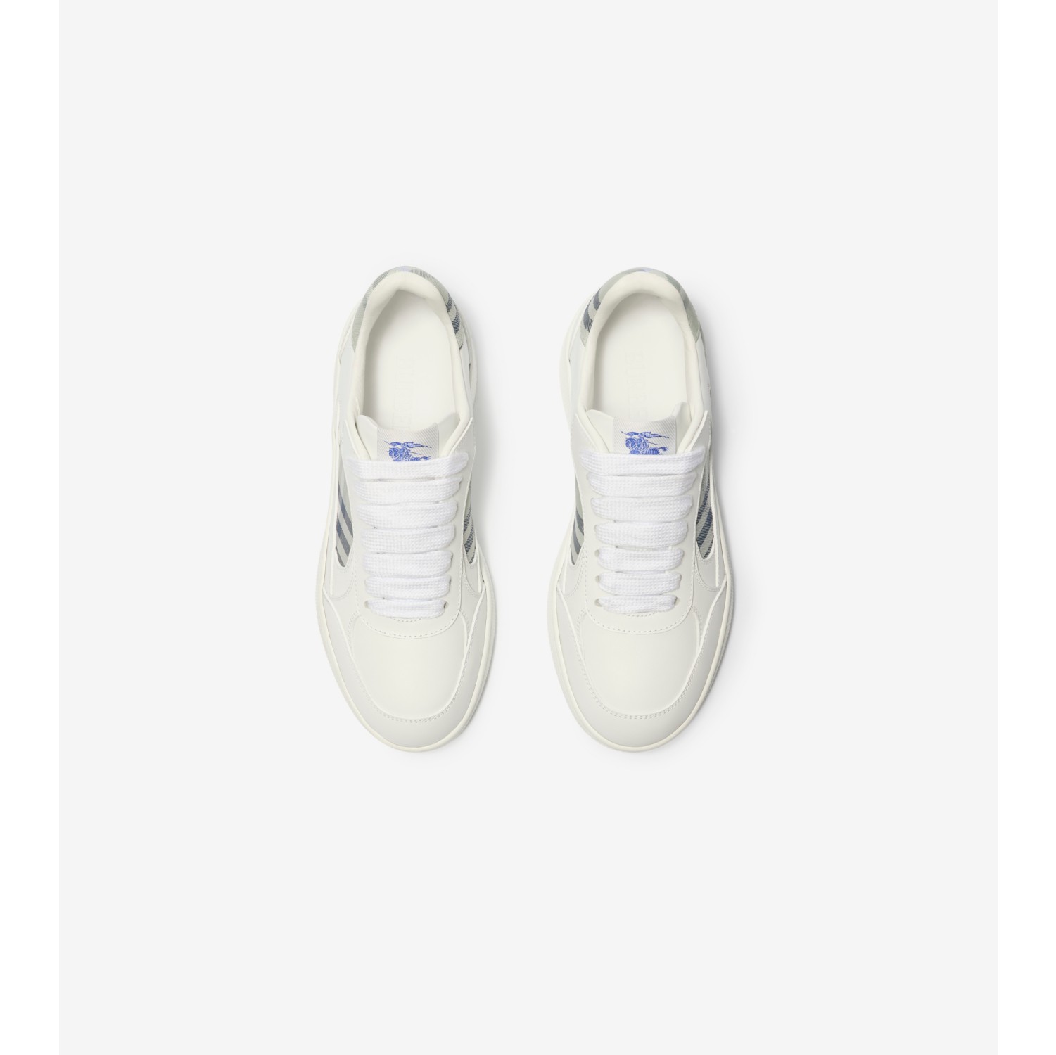 Leather and Check Terrace Sneakers​
