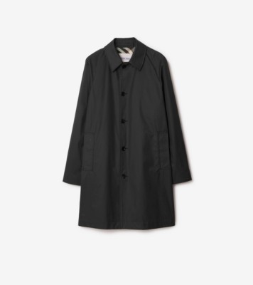 Mid-length Gabardine Car Coat in Onyx - Men | Burberry® Official