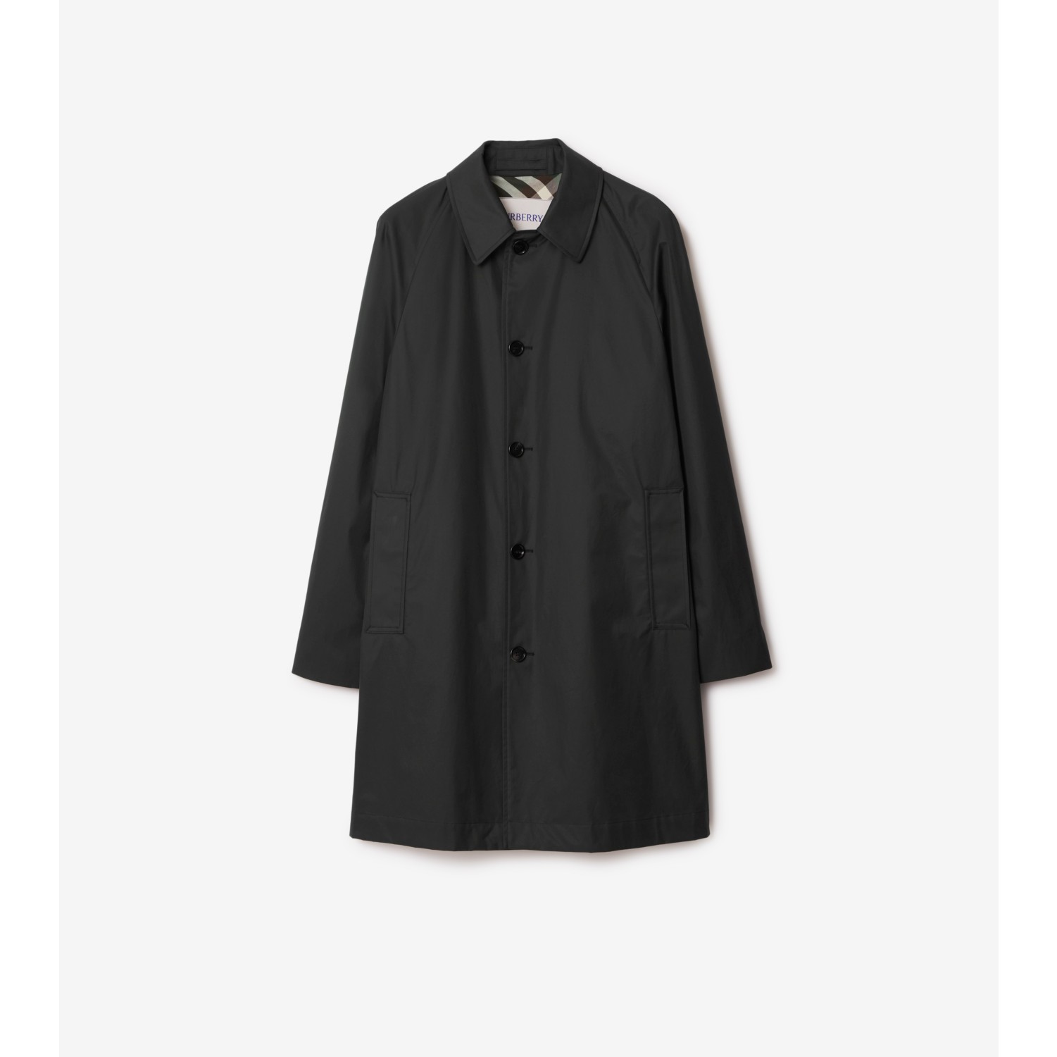 Mid-length Gabardine Car Coat in Onyx - Men | Burberry® Official