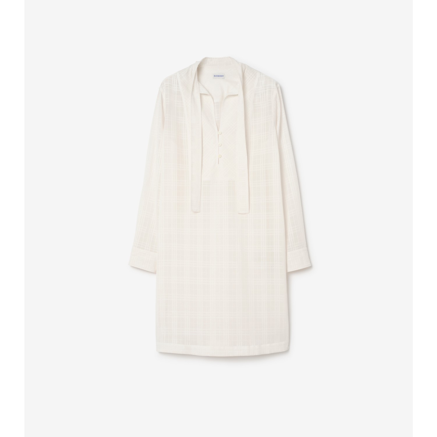 Check Cotton Voile Dress