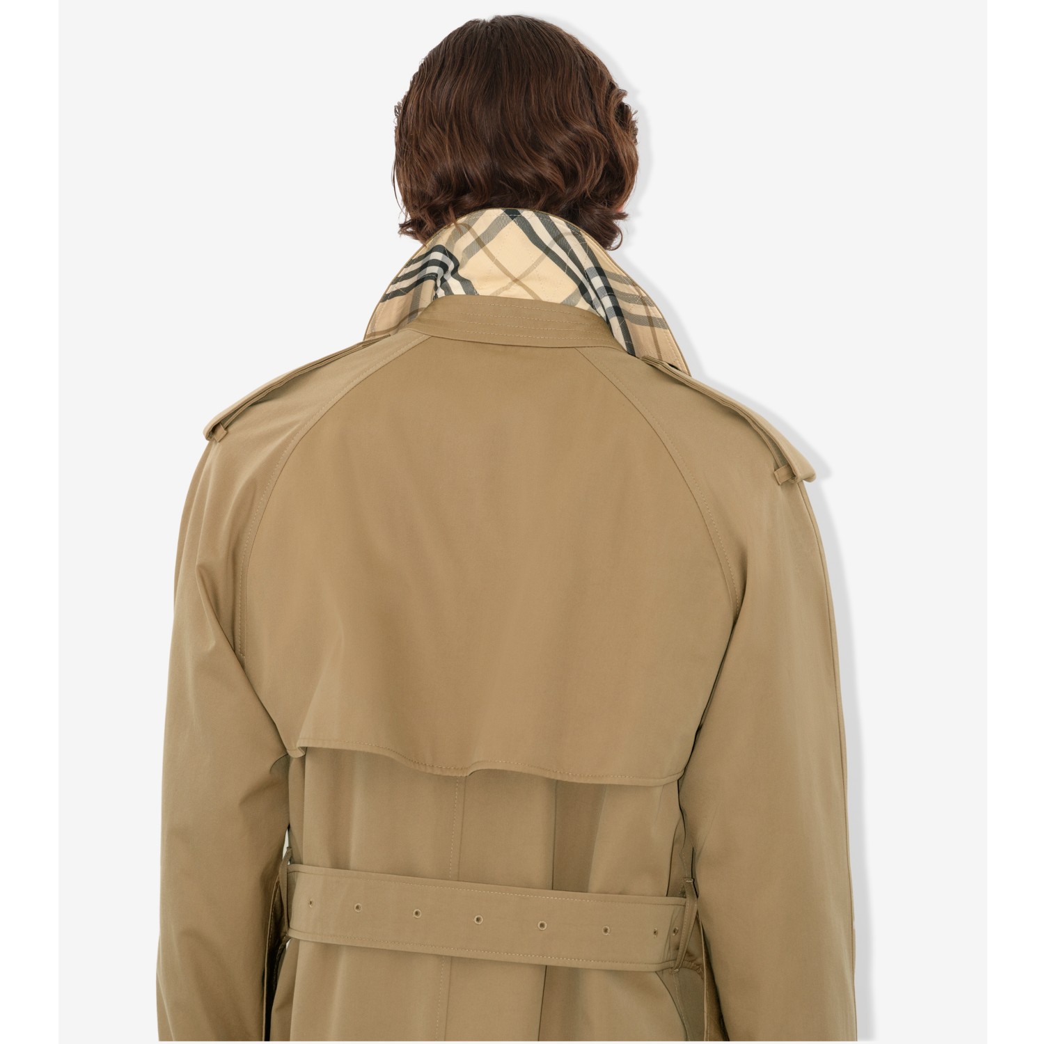 Long Gabardine Trench Coat