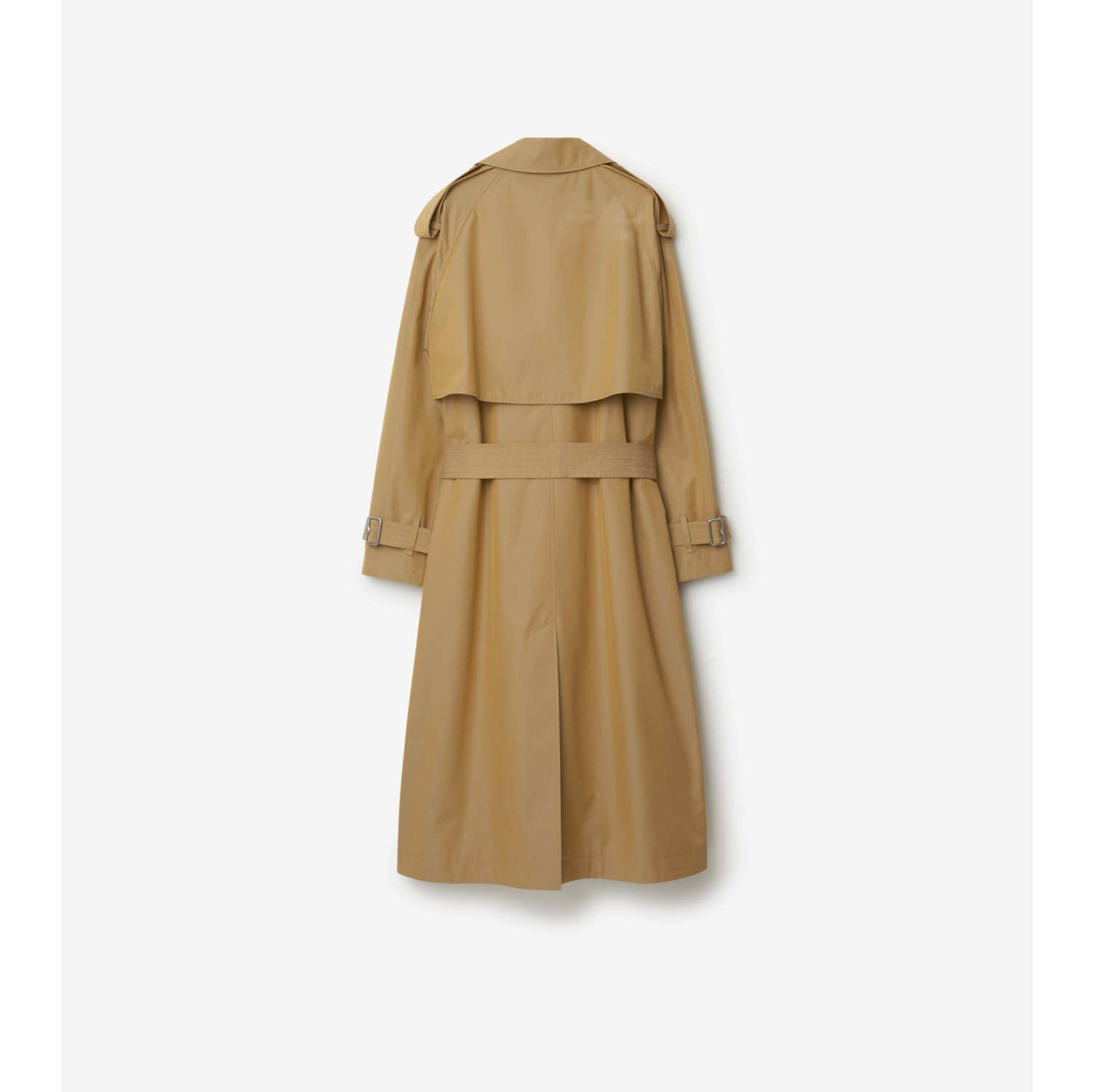 Long Gabardine Trench Coat in Spelt - Women | Burberry® Official