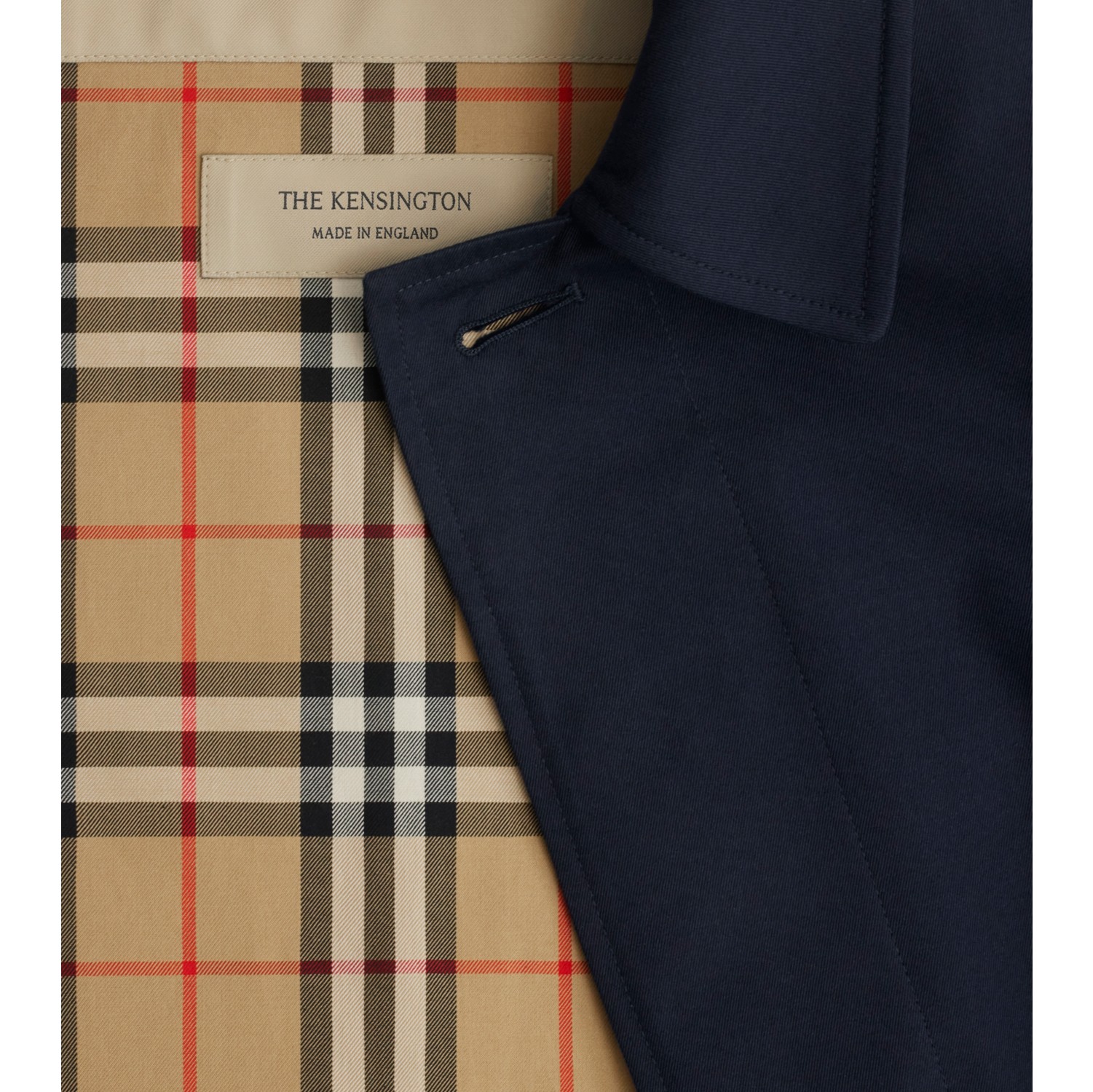 Mid-length Kensington Heritage Trench Coat in Coal blue - Men, Cotton Gabardine | Burberry® Official