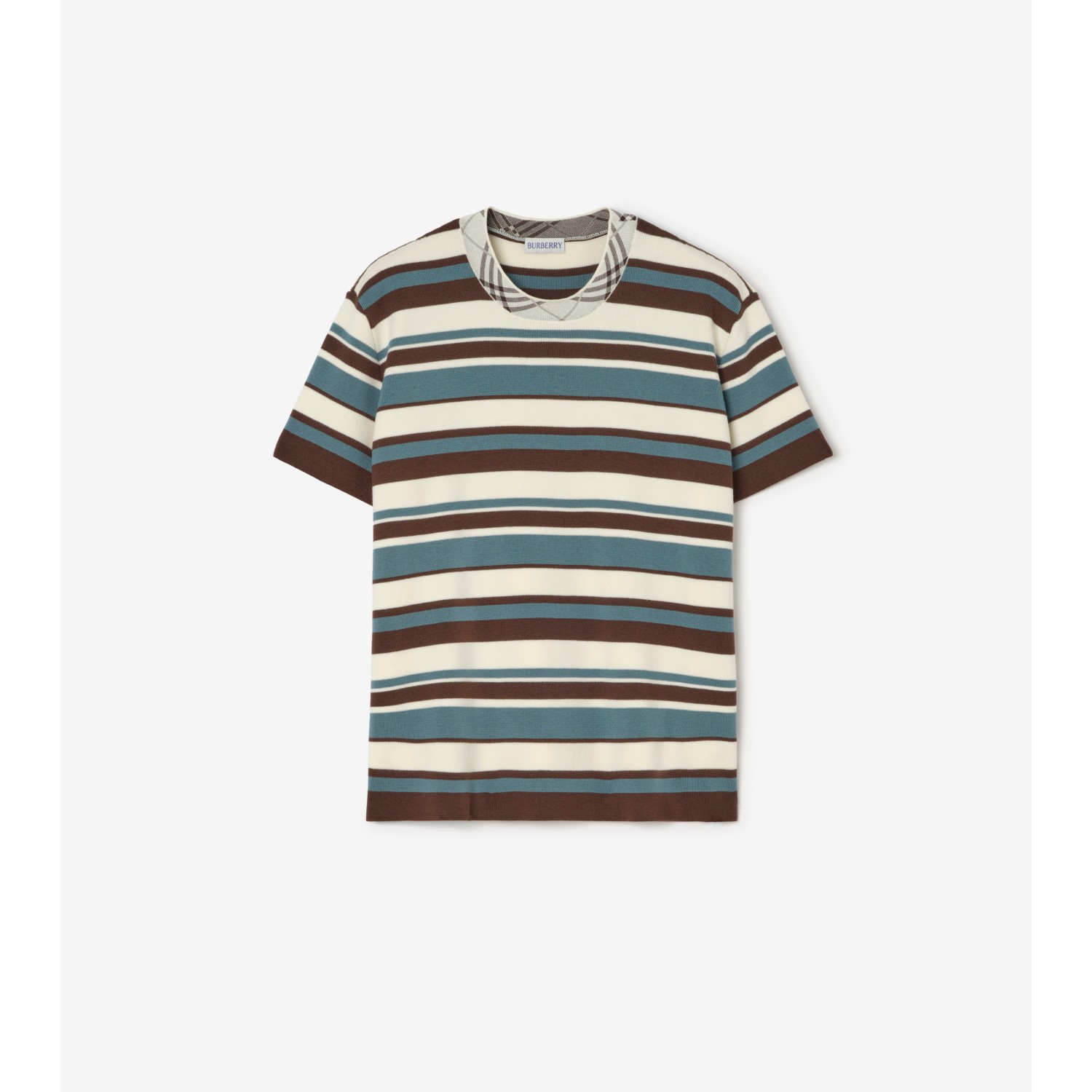 Striped Wool Blend T-shirt - thumbnail 4