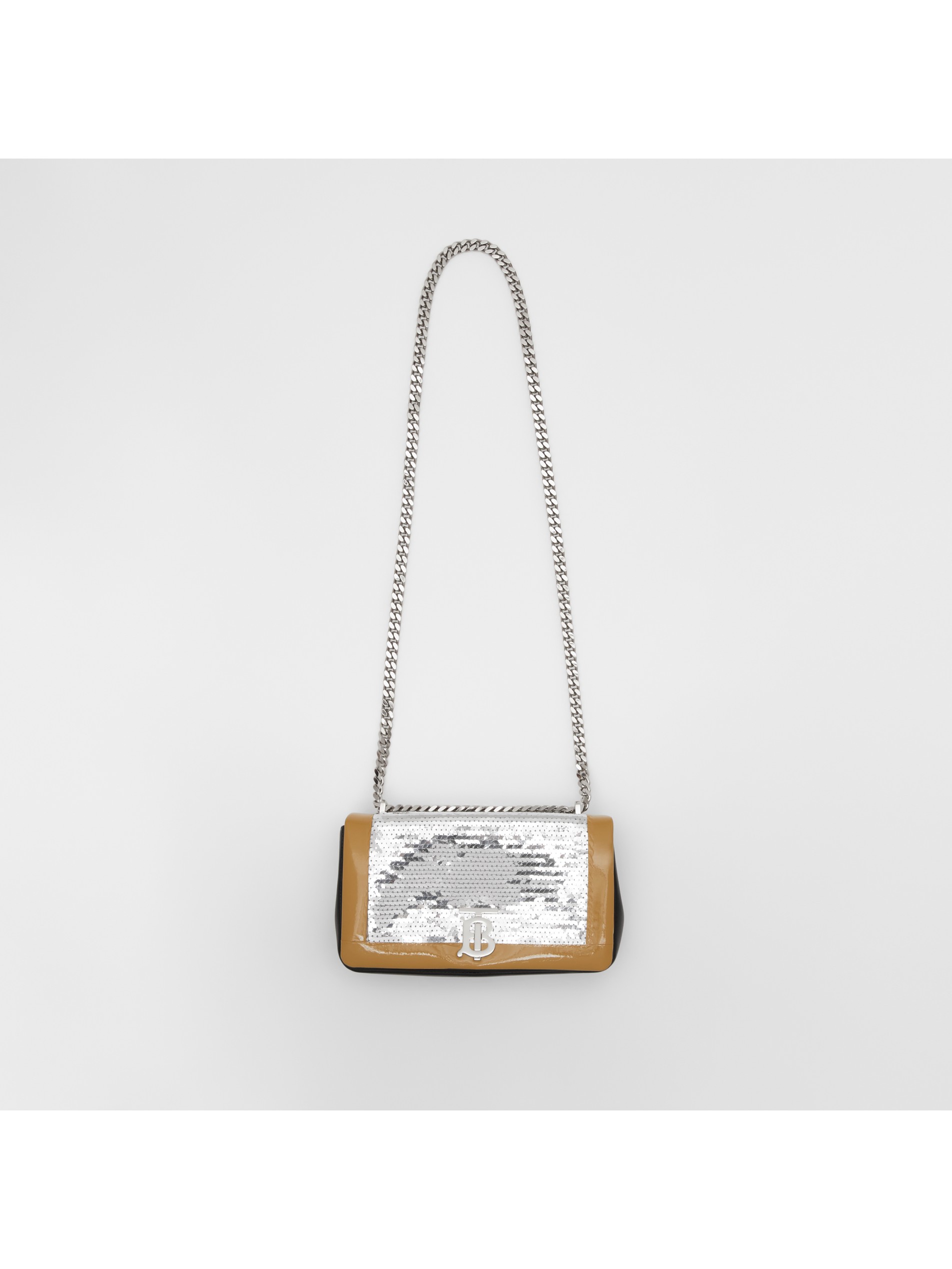 lola - 小号胶带细节亮片羔羊皮萝拉包