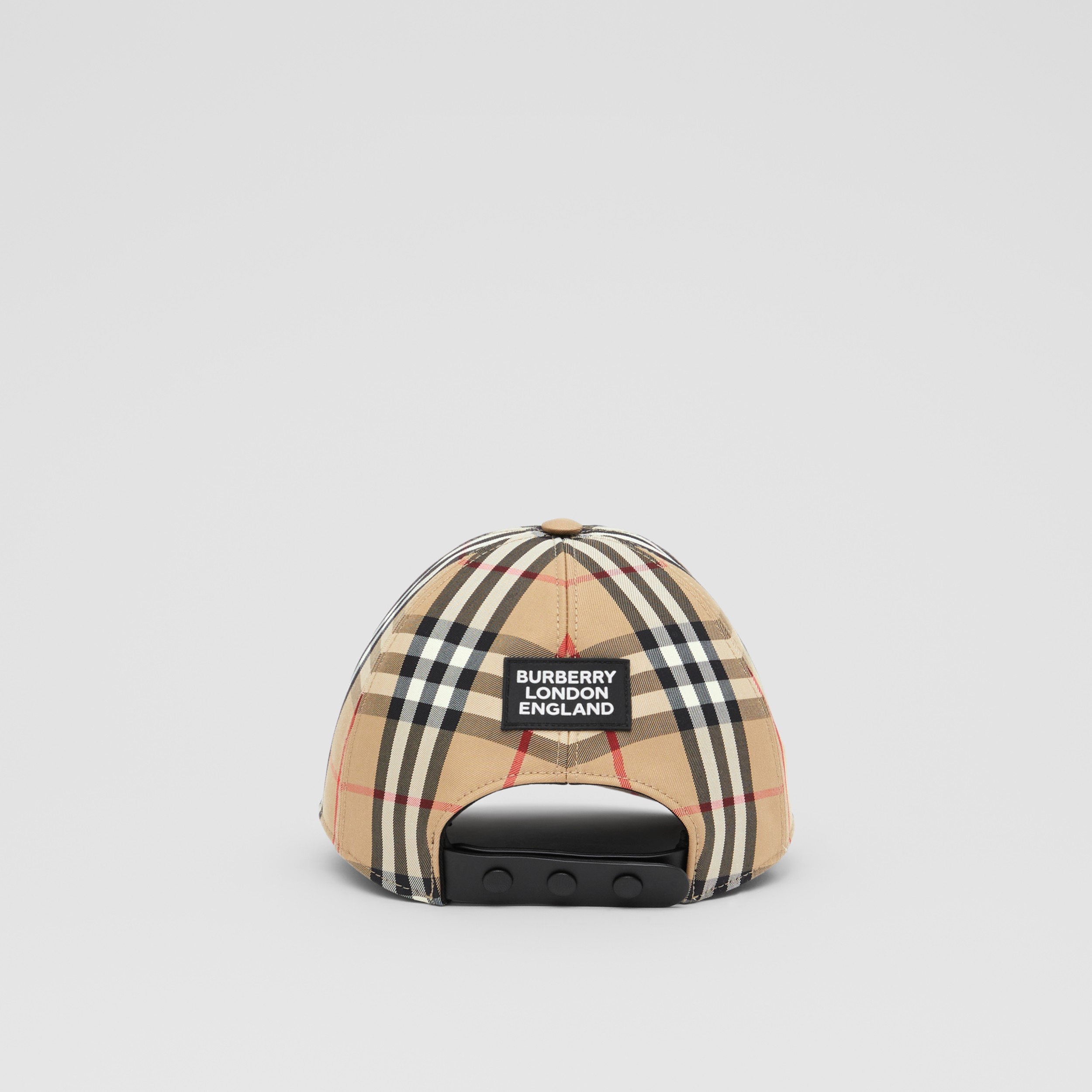 a cuadros Vintage Checks con aplique logotipo (Beige) | Burberry® oficial