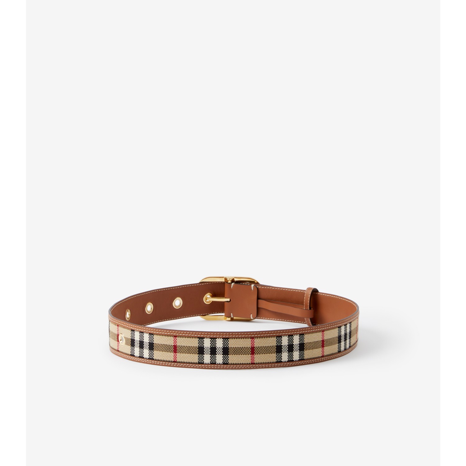 Ceinture en cuir et Check