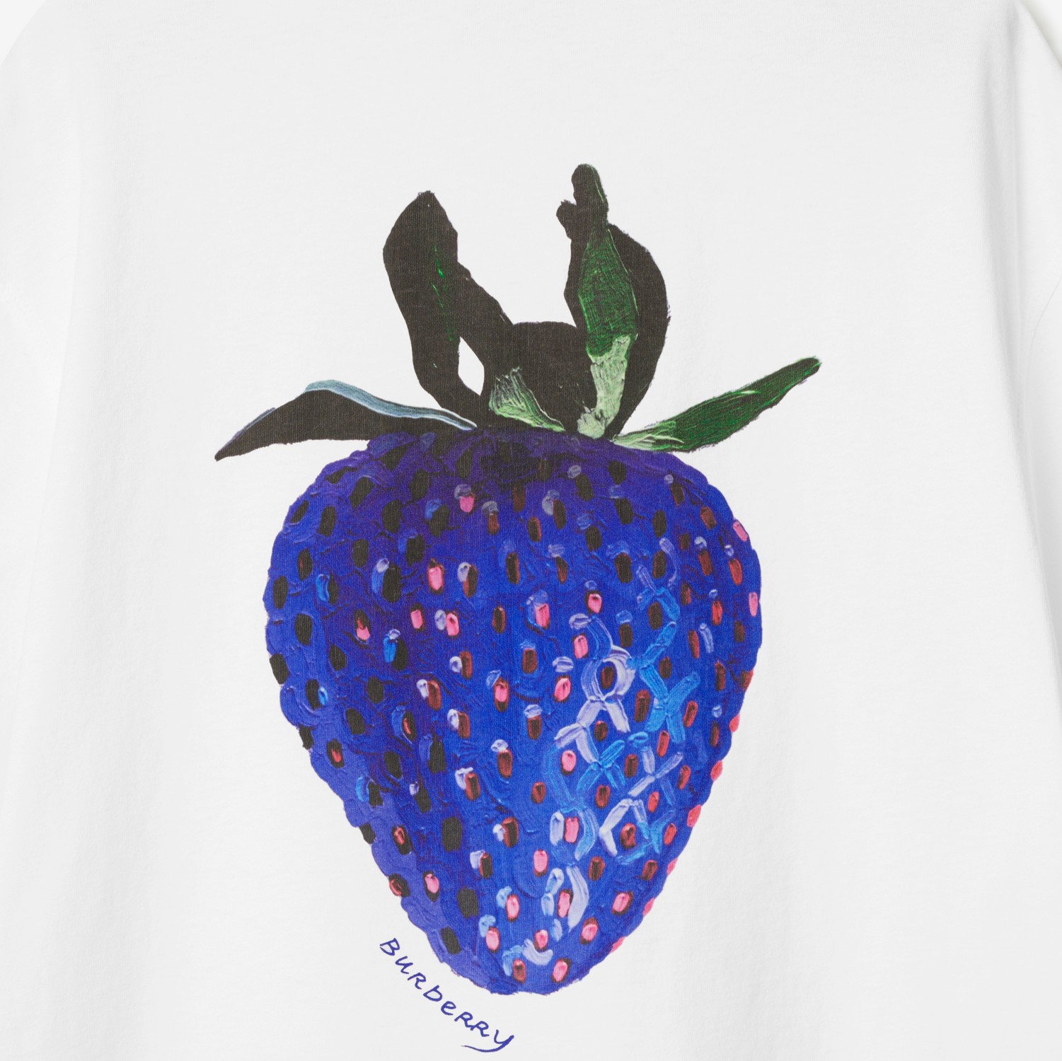 Baumwoll-T-Shirt mit Erdbeermotiv