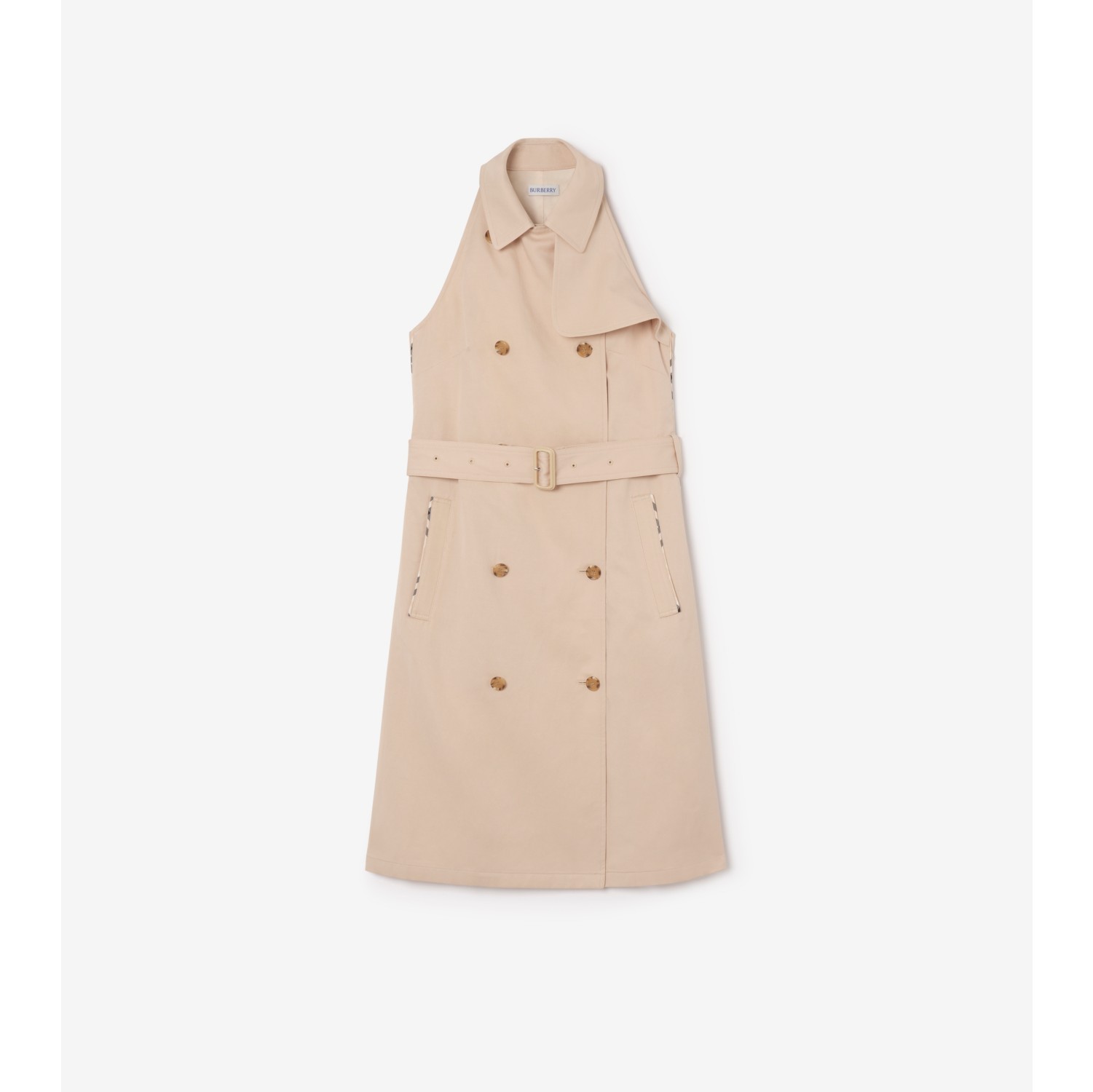 Cotton Blend Trench Dress