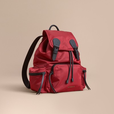 BURBERRY The Large Rucksack in Technical Nylon and Leather