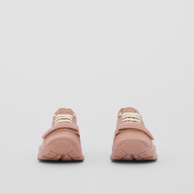 beige leather sneakers