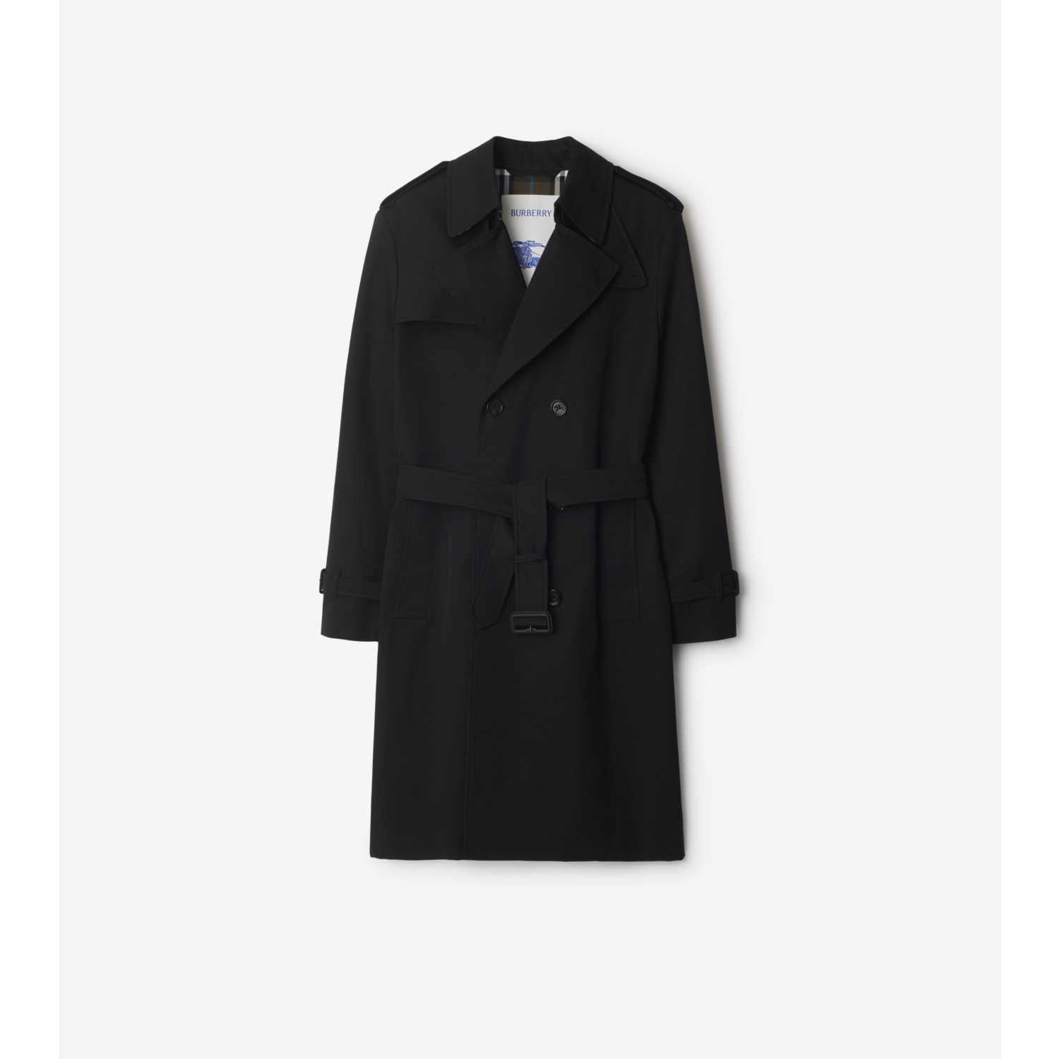 Langer Baumwollmisch-Trenchcoat