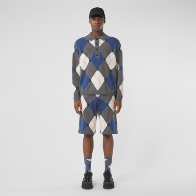 burberry mens long sleeve polo shirt