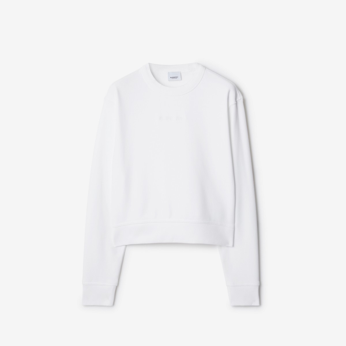 Burberry Cotton Sweatshirt In White
