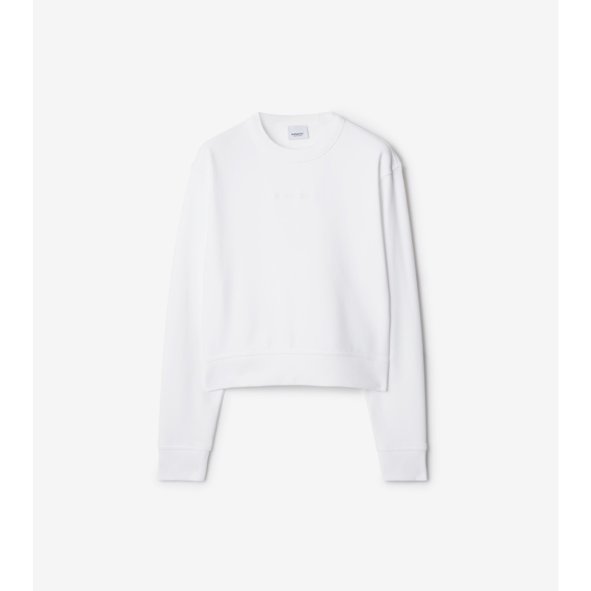Burberry Cotton Sweatshirt In White