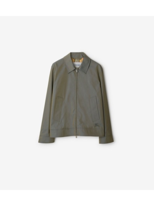 Shop Burberry Cotton Harr In Iron