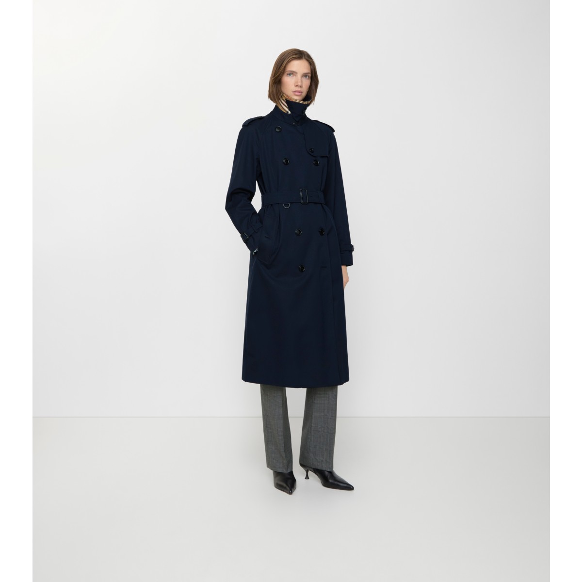  Check Long Waterloo Heritage Trench Coat