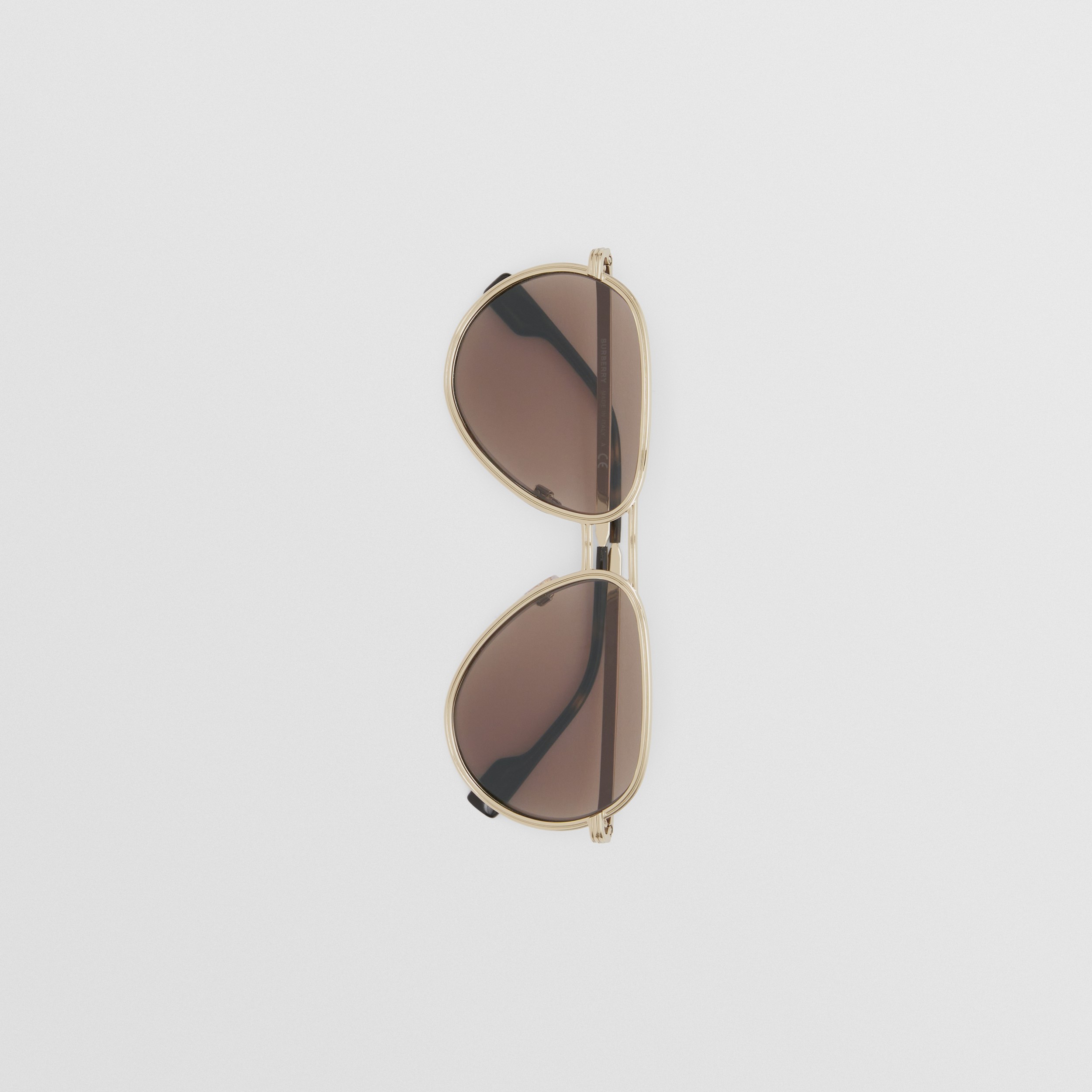 Pilot Sunglasses in Dark Brown - Men | Burberry® Official - 4