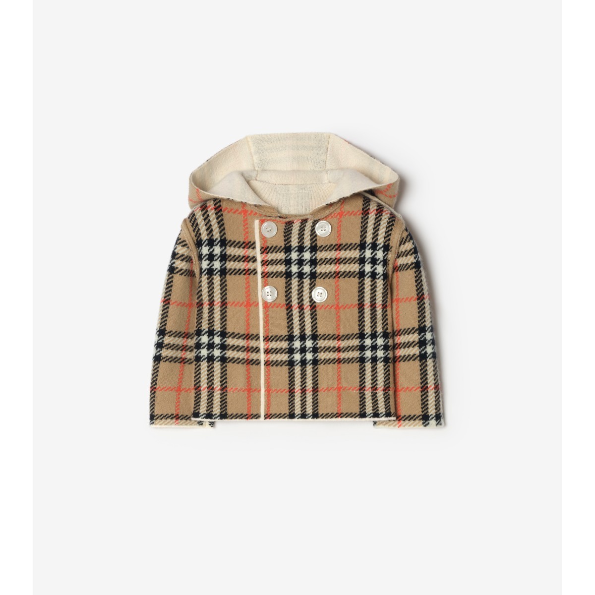  Check Reversible Wool Cashmere Duffle Coat