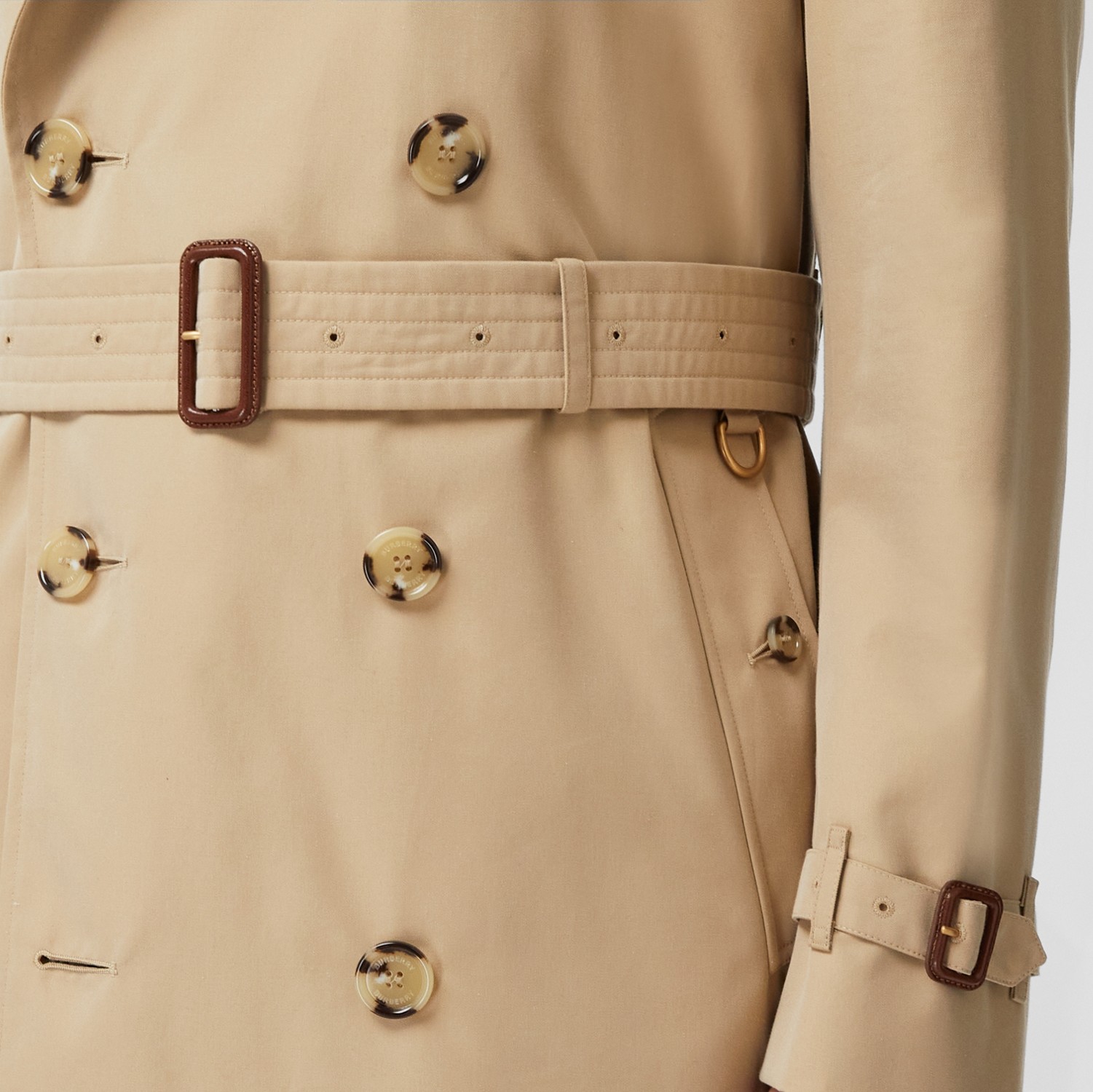 The Mid-length Kensington Heritage Trench Coat in Honey - Men | Burberry® Official
