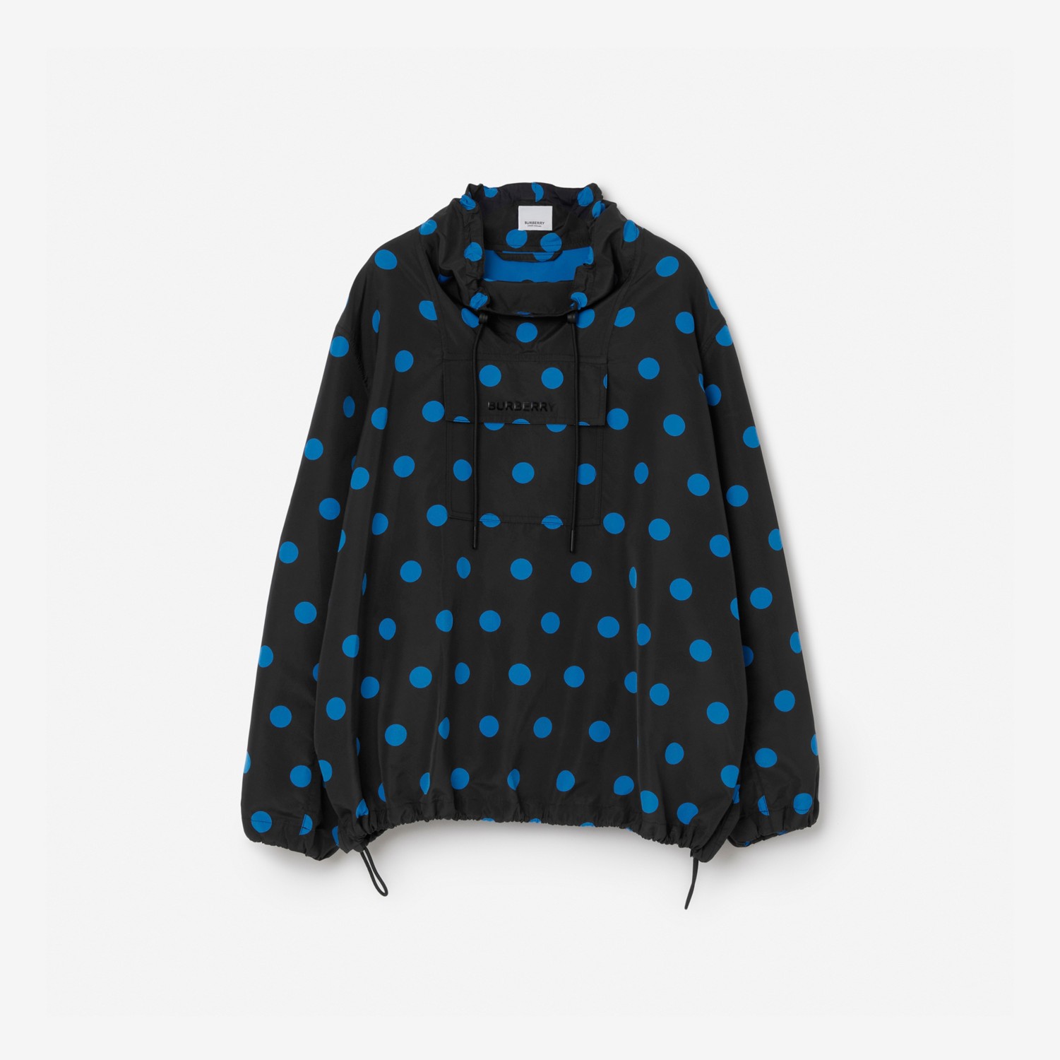 Polka Dot Nylon Jacquard Oversized Jacket in Vivid Blue - Women | Burberry® Official