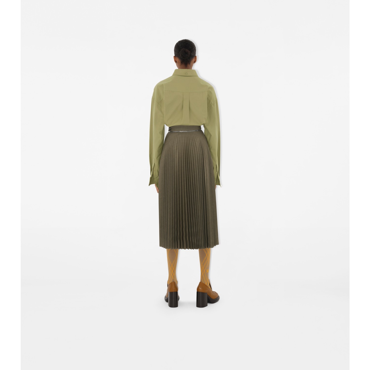 Pleated Wool Skirt