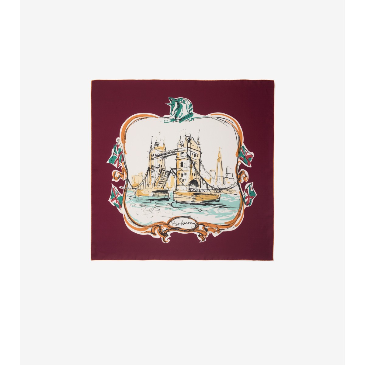  Printed Tower Bridge Scarf