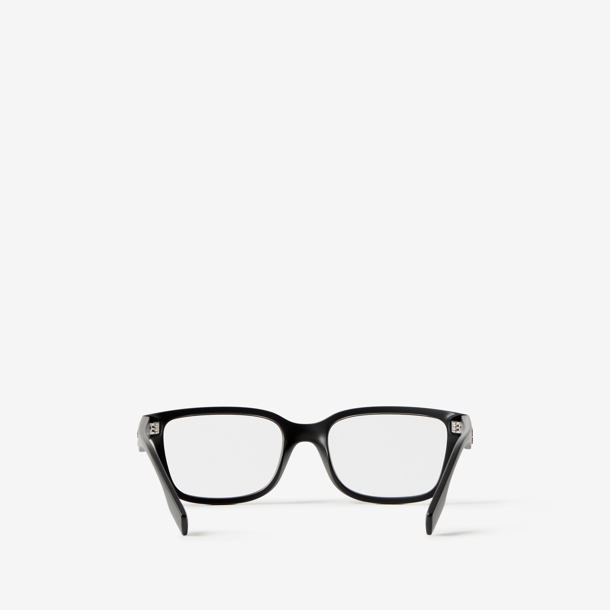 Square Optical Frames in Matte Black | Burberry® Official - 3