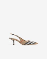 Check Birdie Slingback Pumps in Sand