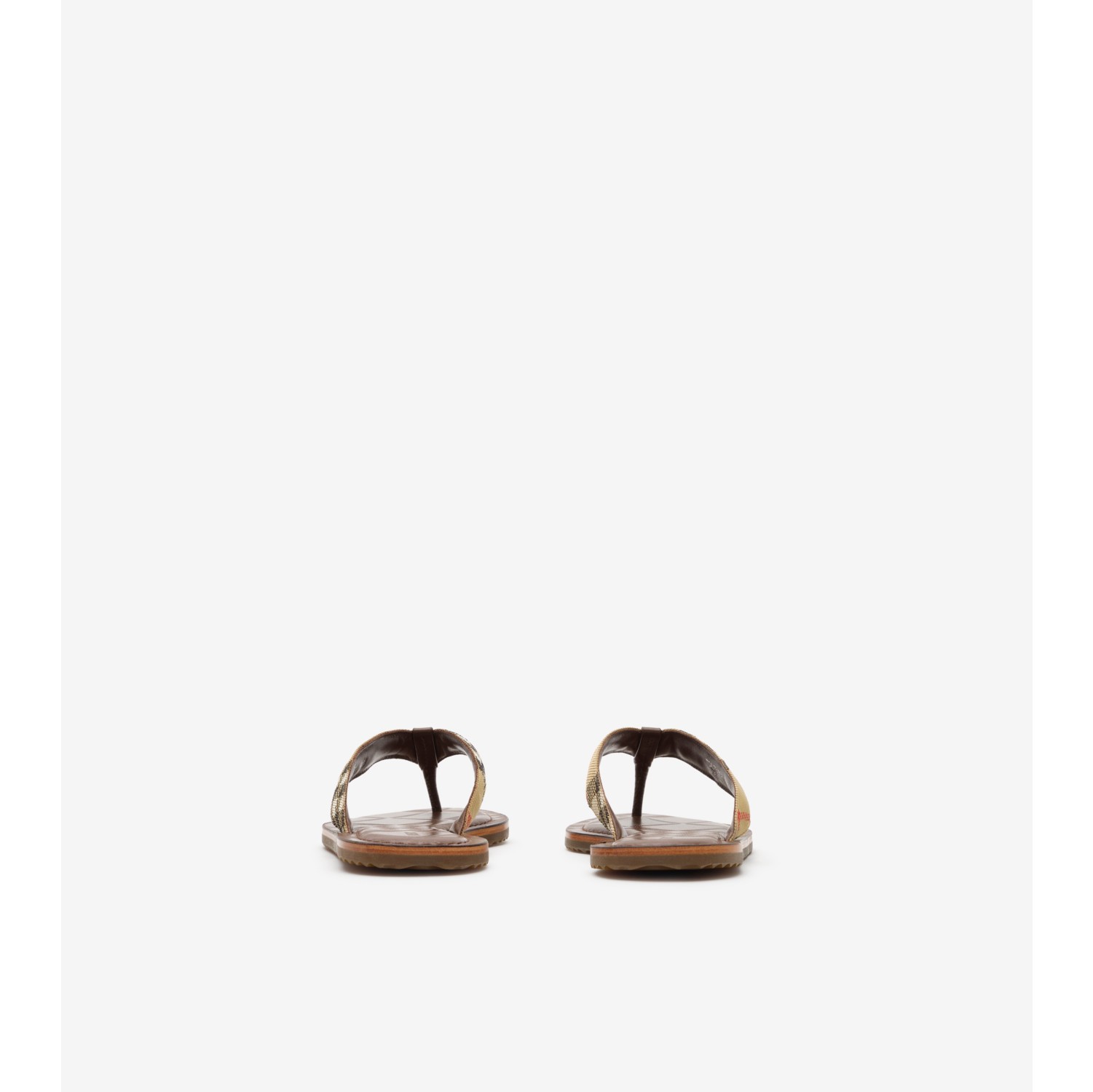 Check Pavilion Sandals in Sand beige - Women | Burberry® Official