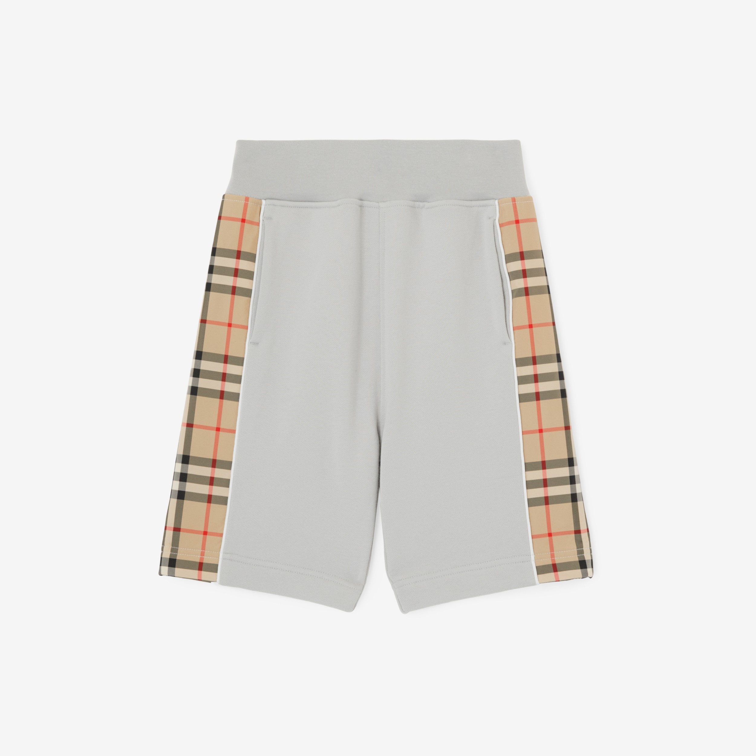 Vintage Check Panel Cotton Shorts in Soft Silver Grey | Burberry® Official