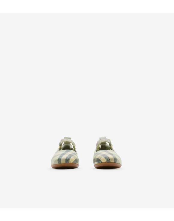Check Nylon Blend Ballerinas