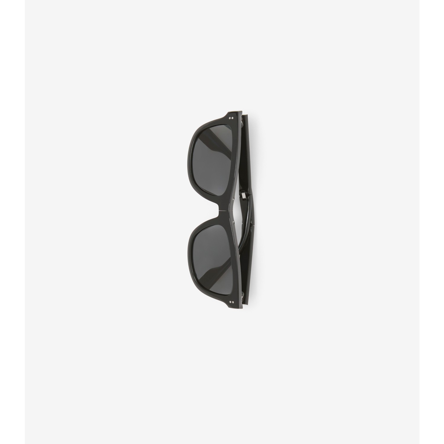 Logo Detail Square Frame Foldable Sunglasses in Black - Men | Burberry®  Official