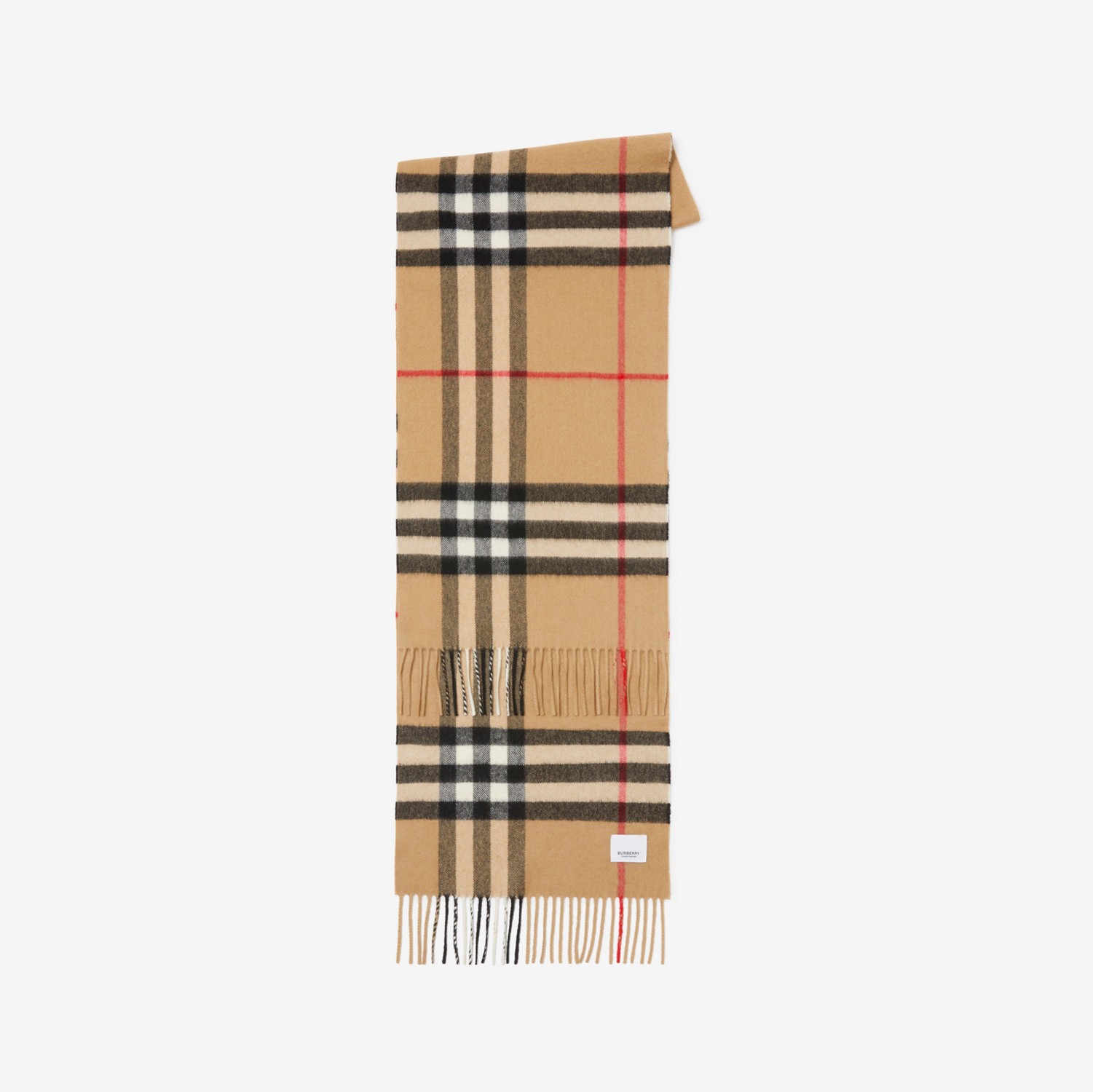 Burberry 格纹羊绒围巾 (典藏米色) | Burberry® 博柏利官网
