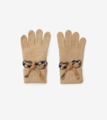BURBERRY チェック カシミアブレンド グローブ サンド BURBERRY チェック カシミアブレンド グローブ サンド BURBERRY