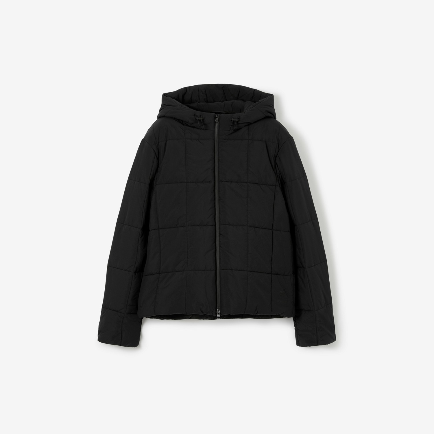 Quilted Nylon Hooded Jacket in Black - Men | Burberry® Official