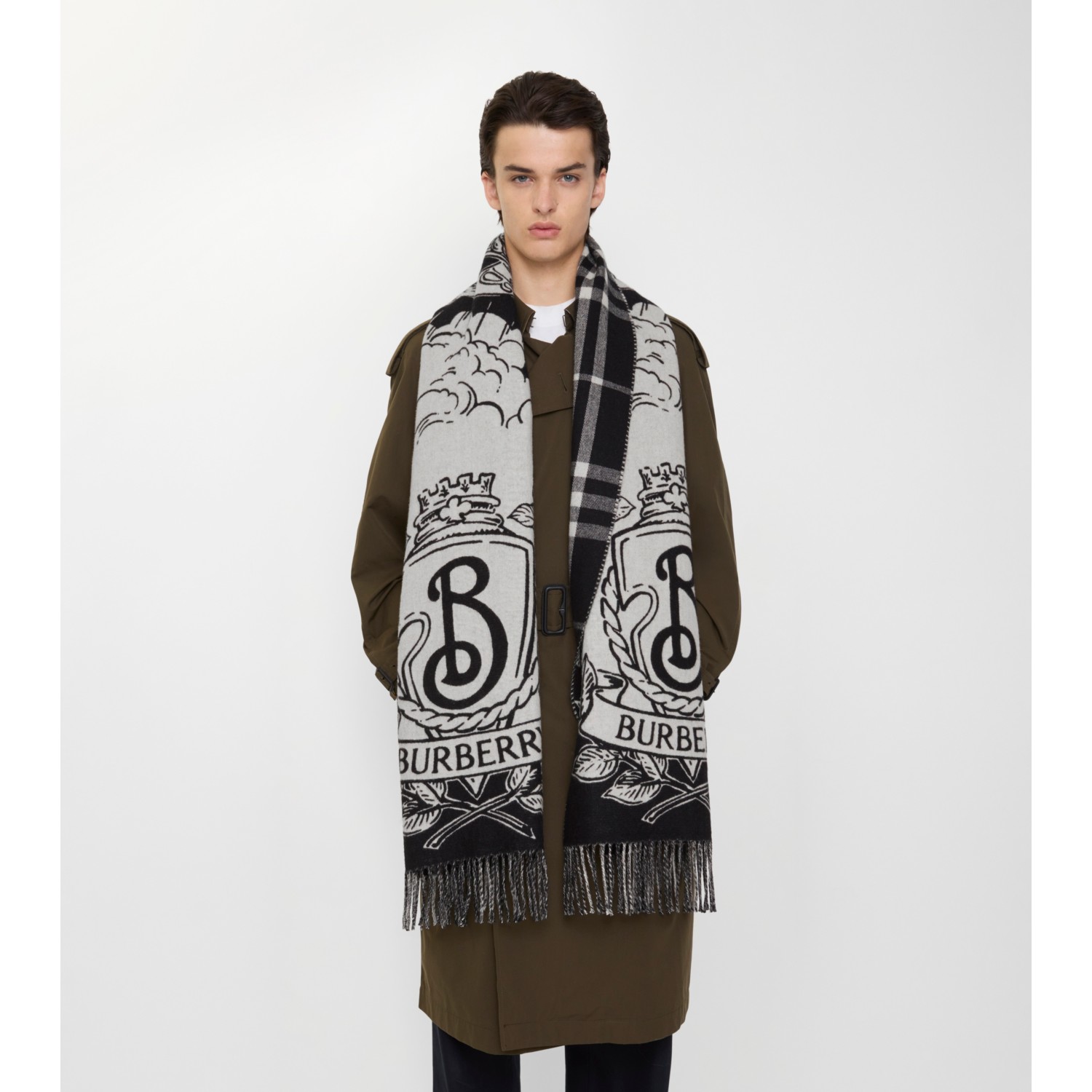 Wide Reversible Stormy Knight Scarf - thumbnail 6