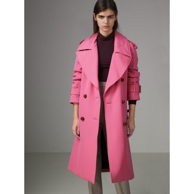 Oversized Lapel Wool Gabardine Trench Coat 2024 www tofrei