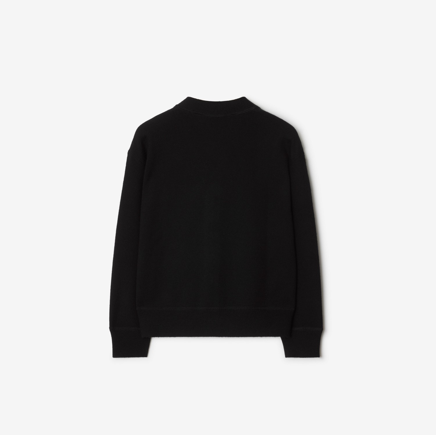 チェックラベル ウールカーディガン (ブラック) | Burberry®公式 チェックラベル ウールカーディガン (ブラック) | Burberry®公式