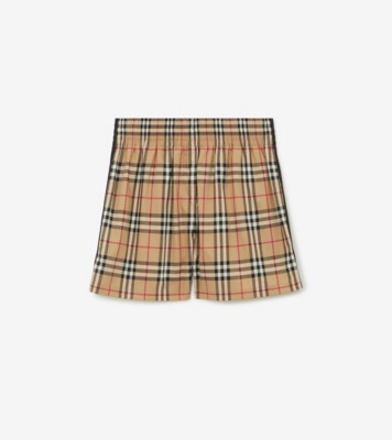 Womens Burberry brown Vintage Check Side-Stripe Trousers