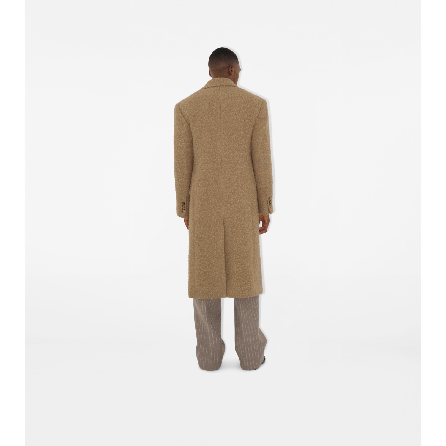 Linen Wool Blend Tailored Coat