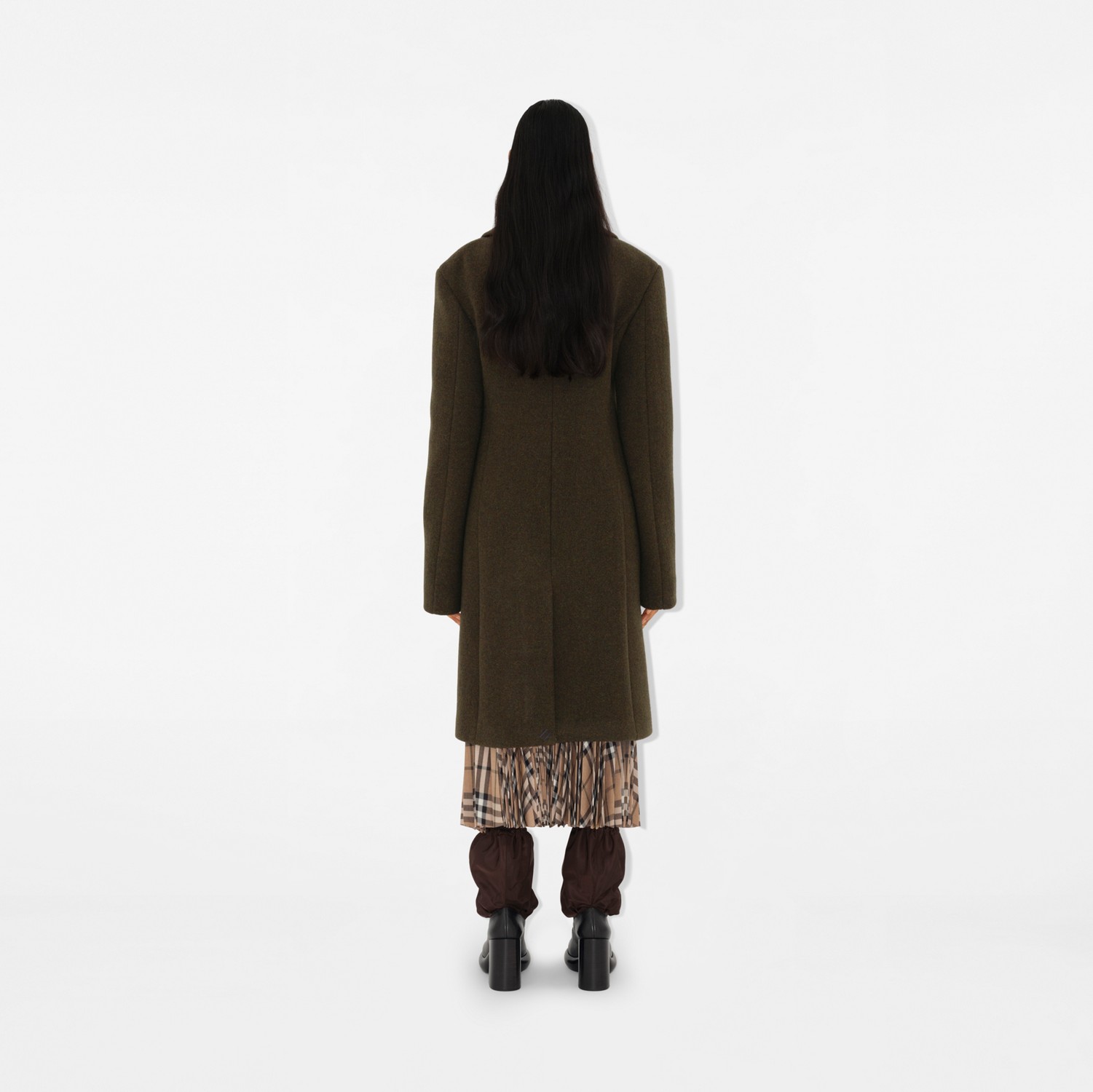 Wool Zip Tailored Coat in Kindle melange - Women | Burberry Wool Zip Tailored Coat in Kindle melange - Women | Burberry
