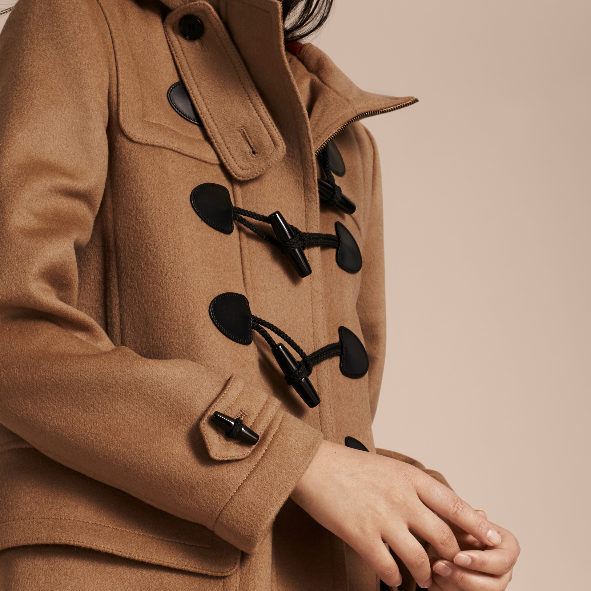 Straight Fit Duffle Coat in New Camel Women Burberry United Kingdom