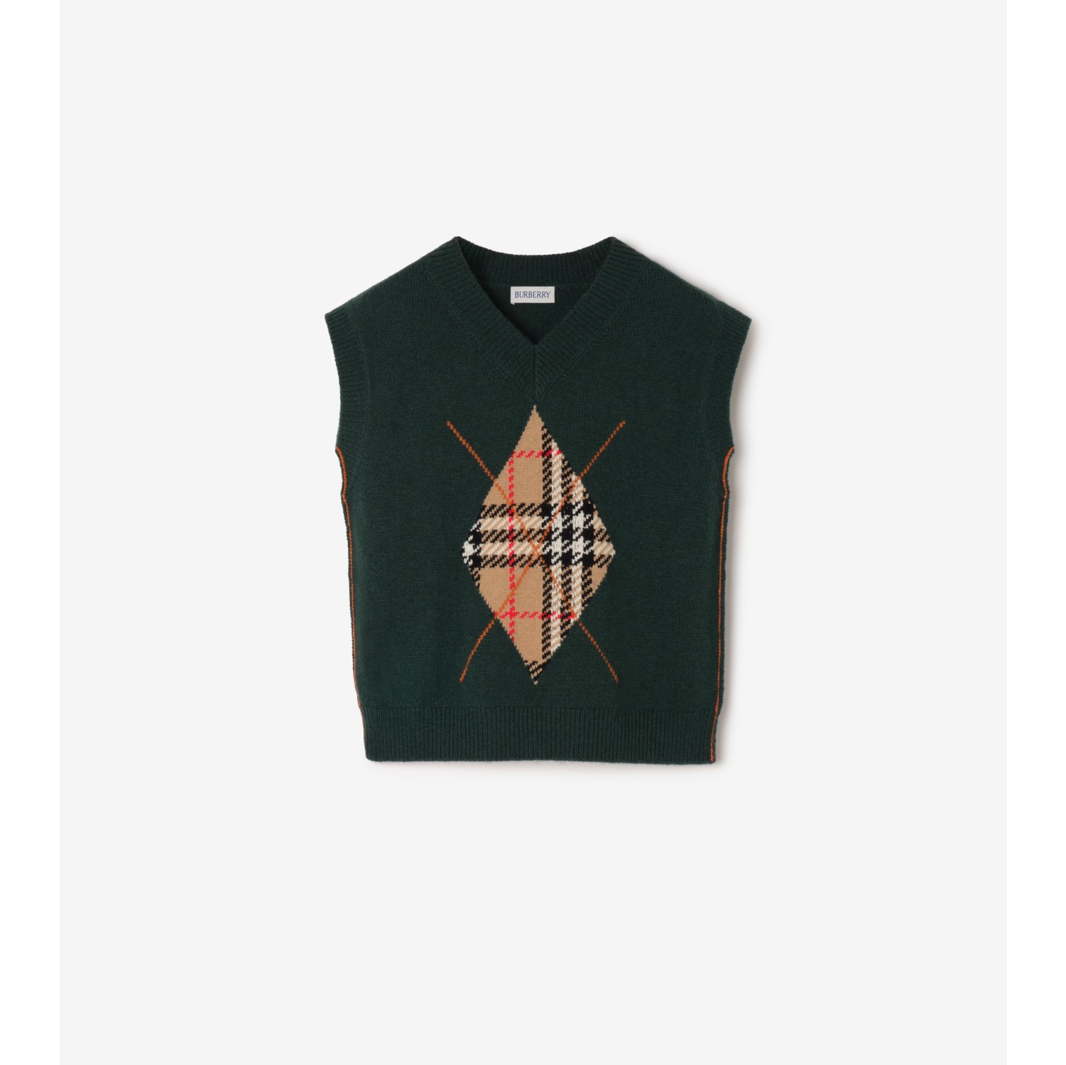 Argyle Wool Cashmere Sweater Vest