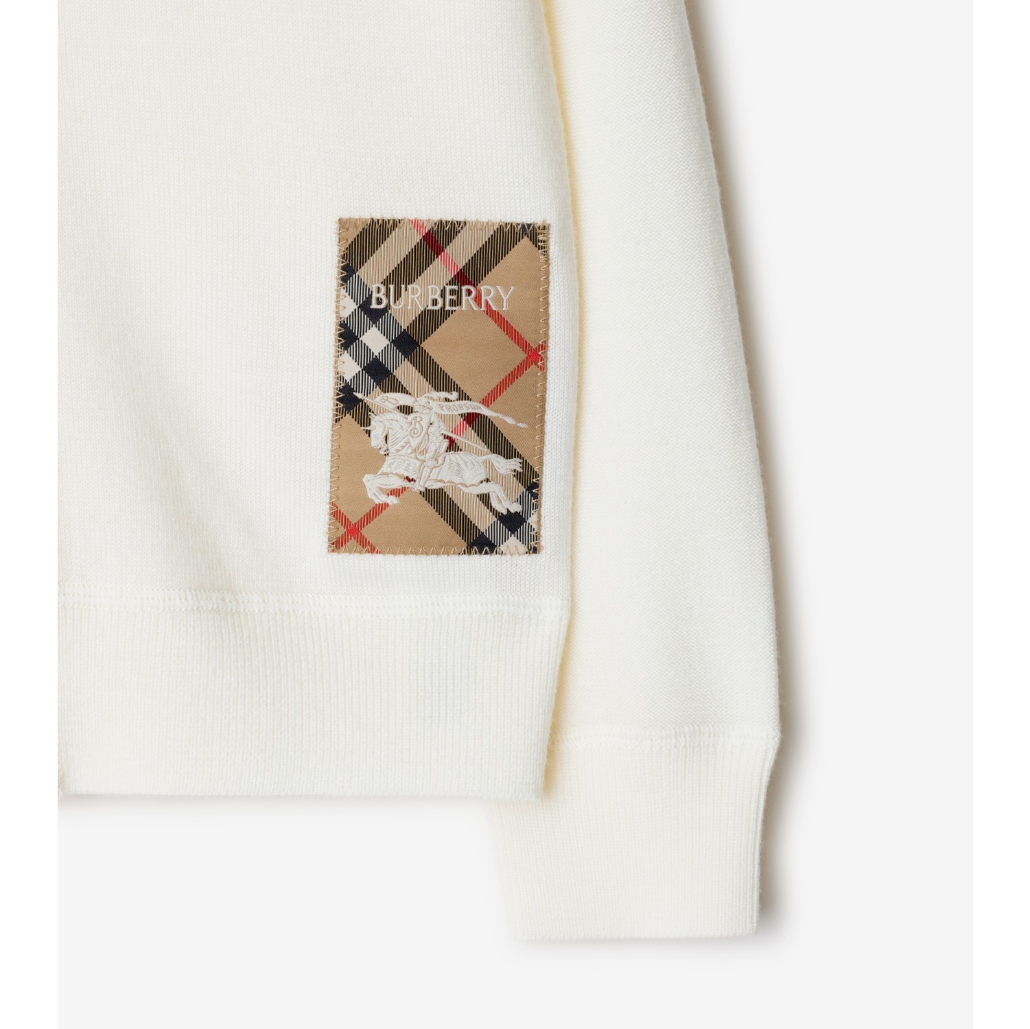 Check Label Wool Cardigan