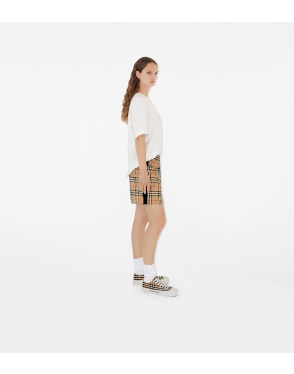 Check Cotton Shorts