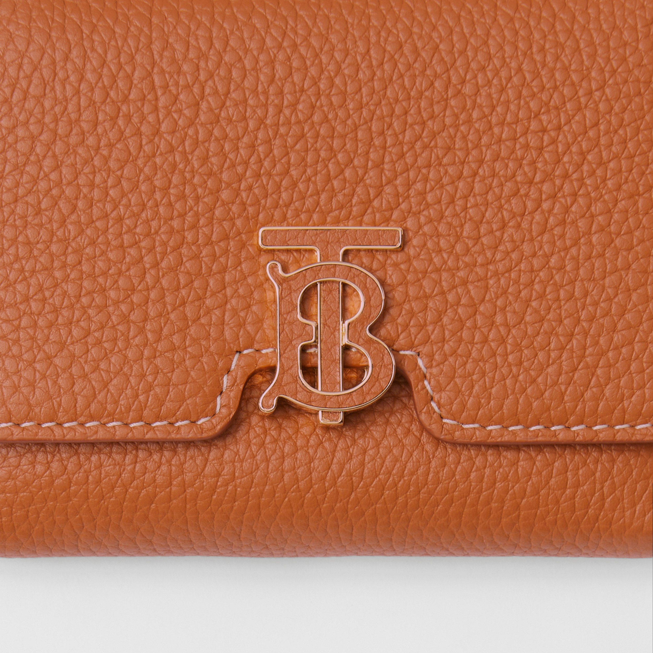 Monogram Motif Grainy Leather Folding Wallet in Warm Russet Brown - Women | Burberry® Official - 2